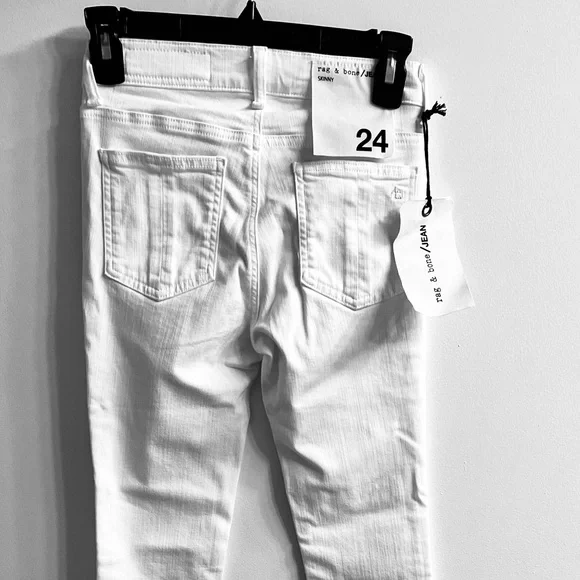 Rag&Bone White Denim Skinny Jeans NWT - Picture 6 of 10